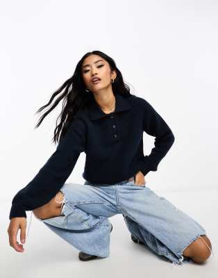 Monki - Libby - Pull col montant en maille - Blanc cassé | ASOS