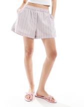 ASOS DESIGN tailored pull on boxer shorts in light blue