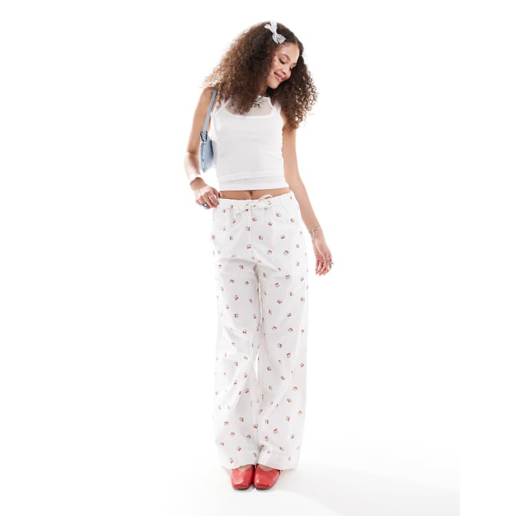 【NONCODE】Lully Printed String Pants Smocked Waist Printed Pants | Nuuly