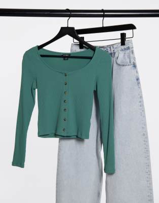 monki green cardigan