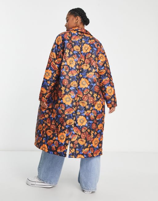 Padded on sale floral jacket