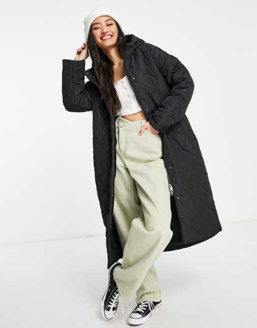 Monki store quilted coat