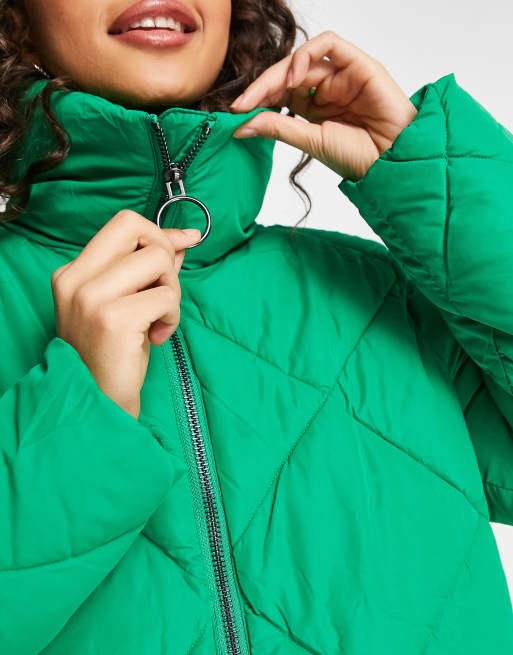 Monki hooded puffer sales jacket