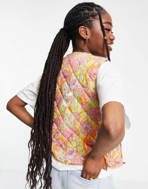 Monki quilted tank top in retro floral, 2 of 4