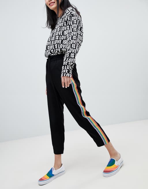 Joggers with rainbow stripe new arrivals