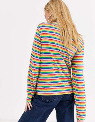 asos rainbow top