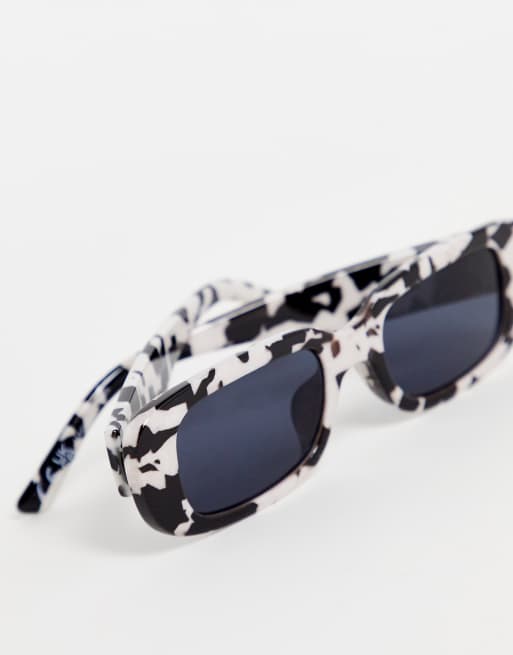 Monki rectangular sunglasses in cow print, 2 of 4