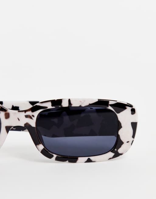 Monki rectangular sunglasses in cow print, 4 of 4