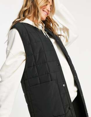 womens long quilted vest