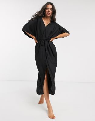 asos black kaftan