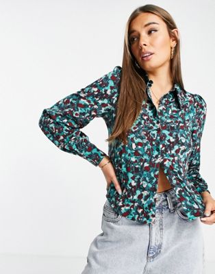 Monki blouse in floral print