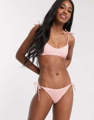 asos striped bikini