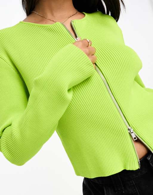 Green zip best sale up top