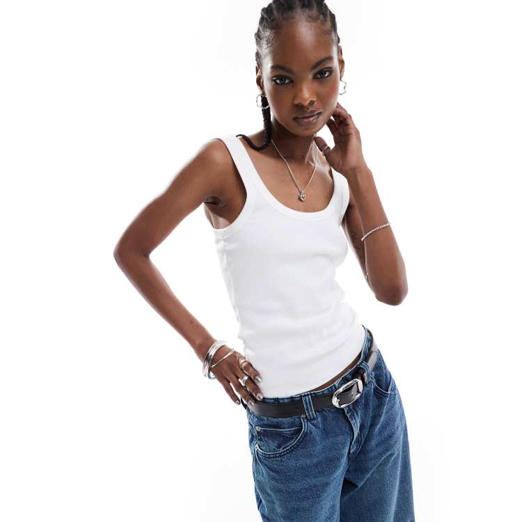 Padded Soft Rib Tunk Top