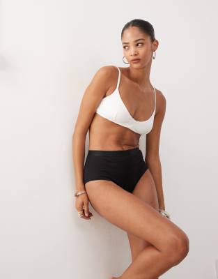 Monki Ribbed High Waist Panty