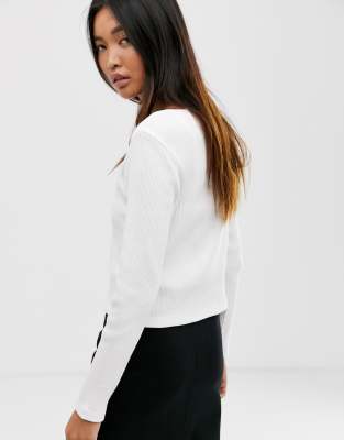 ribbed cardigan monki