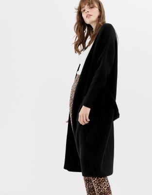 Monki ribbed midi cardigan in black | ASOS