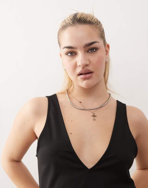 Monki - Robe chasuble courte - Noir, 3 de 4