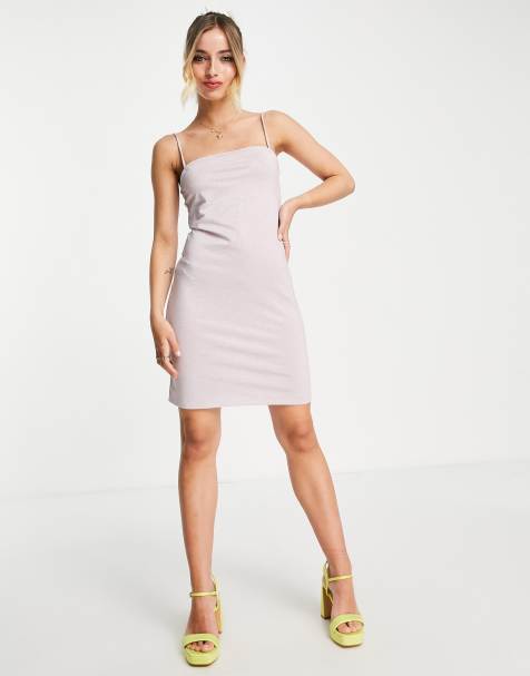 Monki - Robe courte scintillante - Rose - view 1