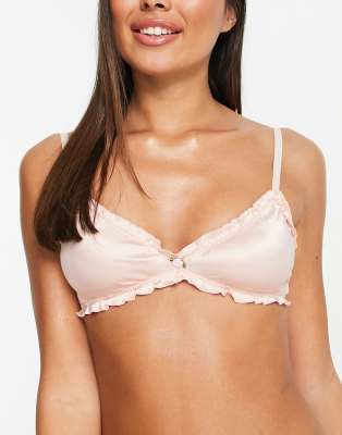 ruched satin bra