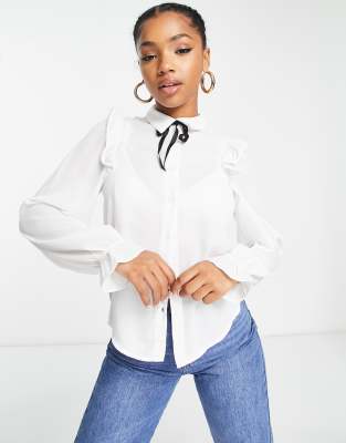 Emmeline Ruffle Blouse - White