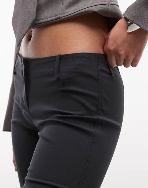 Monki ruffle capri trousers in black, 4 of 5
