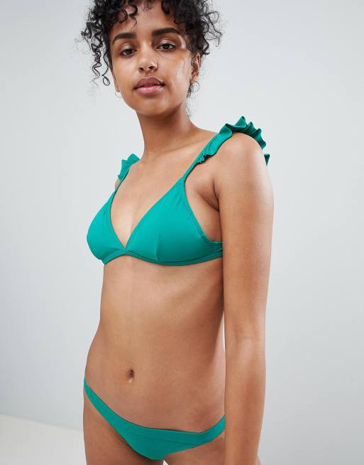 Bikini top hot sale with ruffle straps