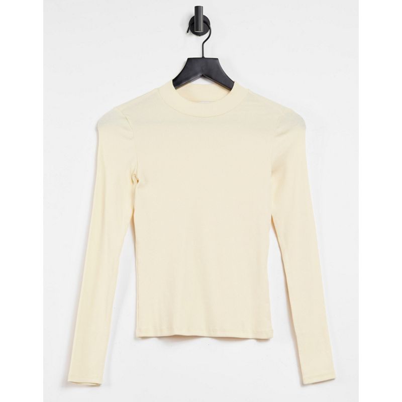 PMVRe T-shirt e Canotte Monki - Samina - Top a maniche lunghe in cotone organico giallo