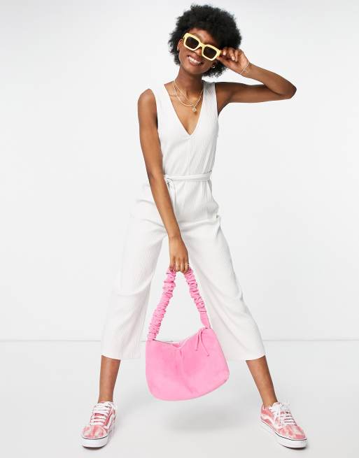 Monki store white jumpsuit