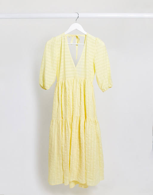 Yellow best sale seersucker dress