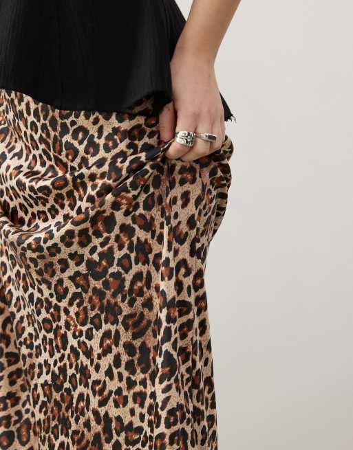 Leopard print maxi skirt yoga best sale