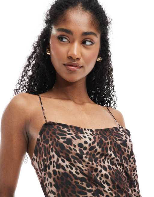 satin leopard slip dress Leopard Print Silk Slip Dress: 100% Mulberry Silk, Bias Cut, Handmade Evening Wear