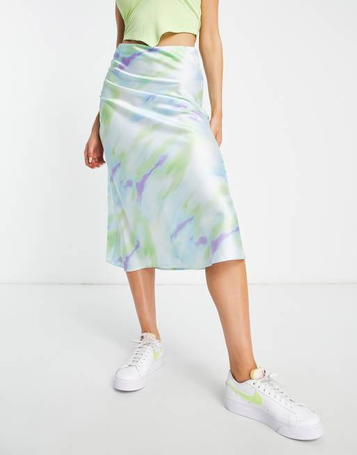 Tie dye 2025 satin skirt