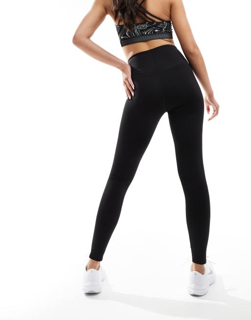 Monki seamless yoga high waist active gym leggings in black, 3 of 5