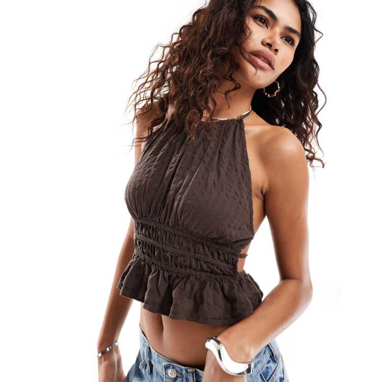 【新品】CLANE BACK OPEN HALTER NECK TOPS CLANE（クラネ）の「【CLANE/クラネ】BACK OPEN HALTER NECK TOPS