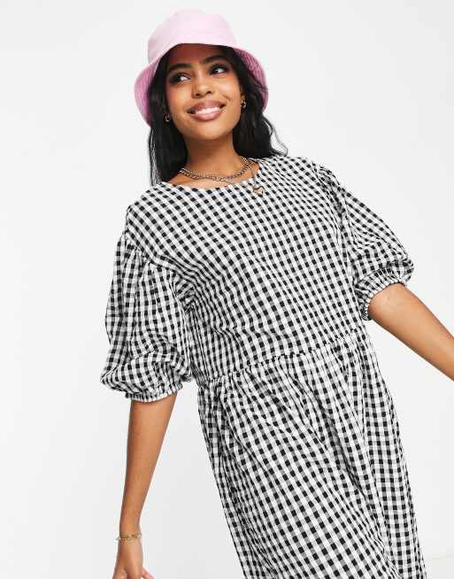 Gingham seersucker dress sale