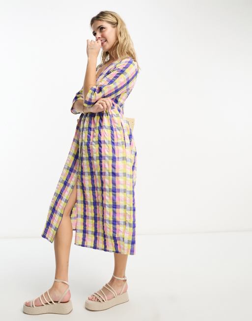 Whistles yellow check clearance dress