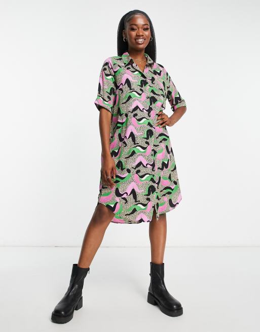 Monki button up outlet dress