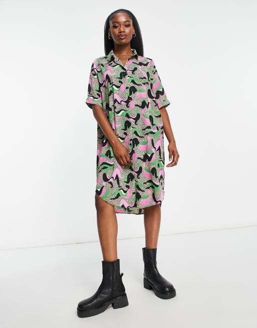 Oversized shirt store dress monki