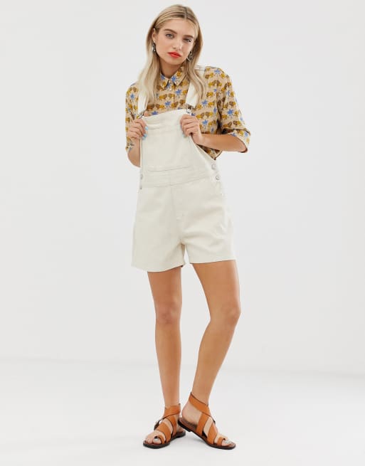 Cream dungarees hot sale