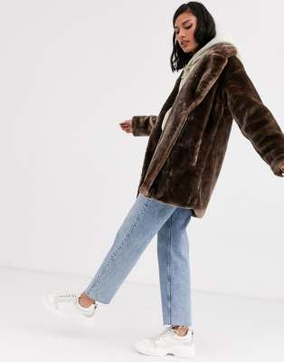 faux fur jacket monki