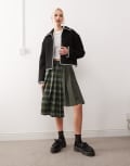 [Monki] Monki short jacket in black with contrast stitching XXL Black