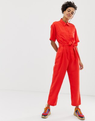 monki red jumpsuit