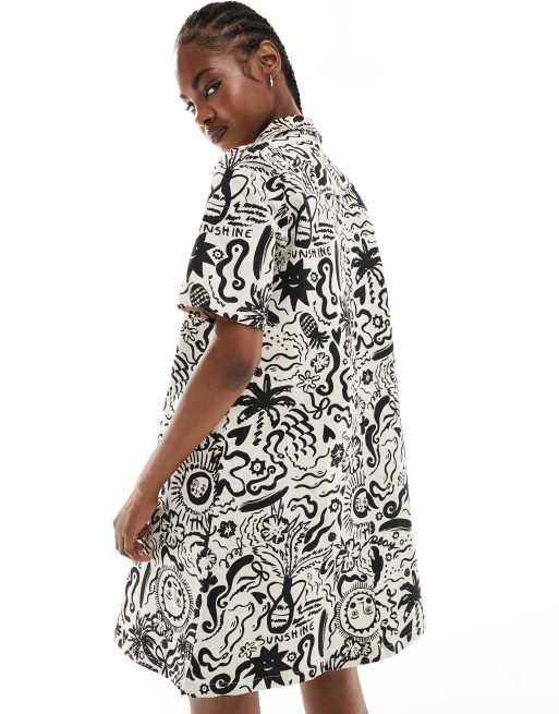 Shirt dress graphic clearance