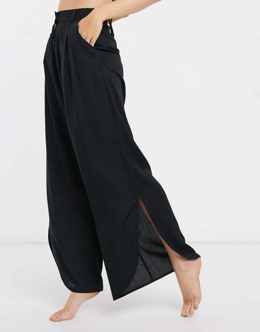 side split beach pants