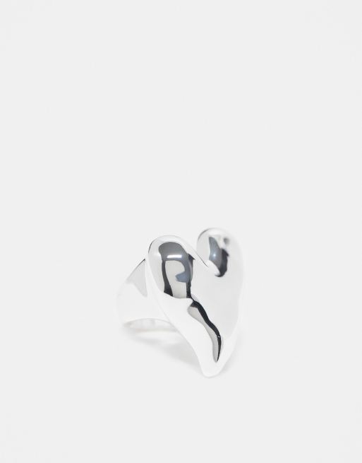 Monki – Siegelring in Silber mit Herz-Design