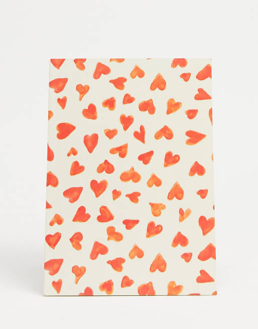 Monki - Signe - Carnet à motif cœurs