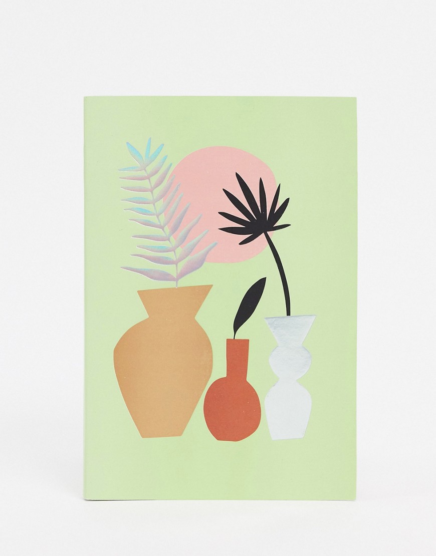 Monki Signe - Grøn notesbog i abstrakt print