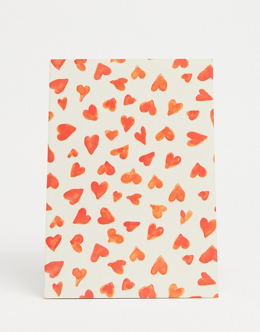 Monki Signe notebook in heart print-Multi