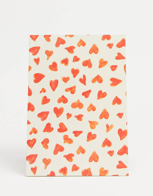 Monki Signe notebook in heart print